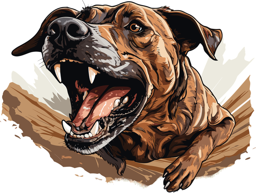 ai generated dog pitbull aggressive 8137861