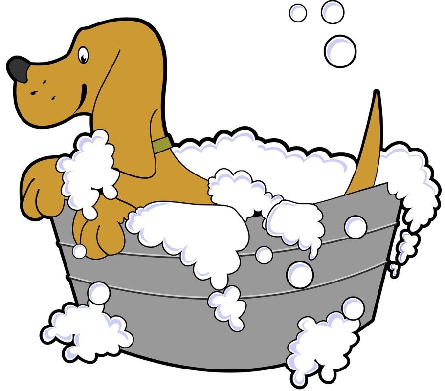 dog bath cartoon tub grooming pet 990304